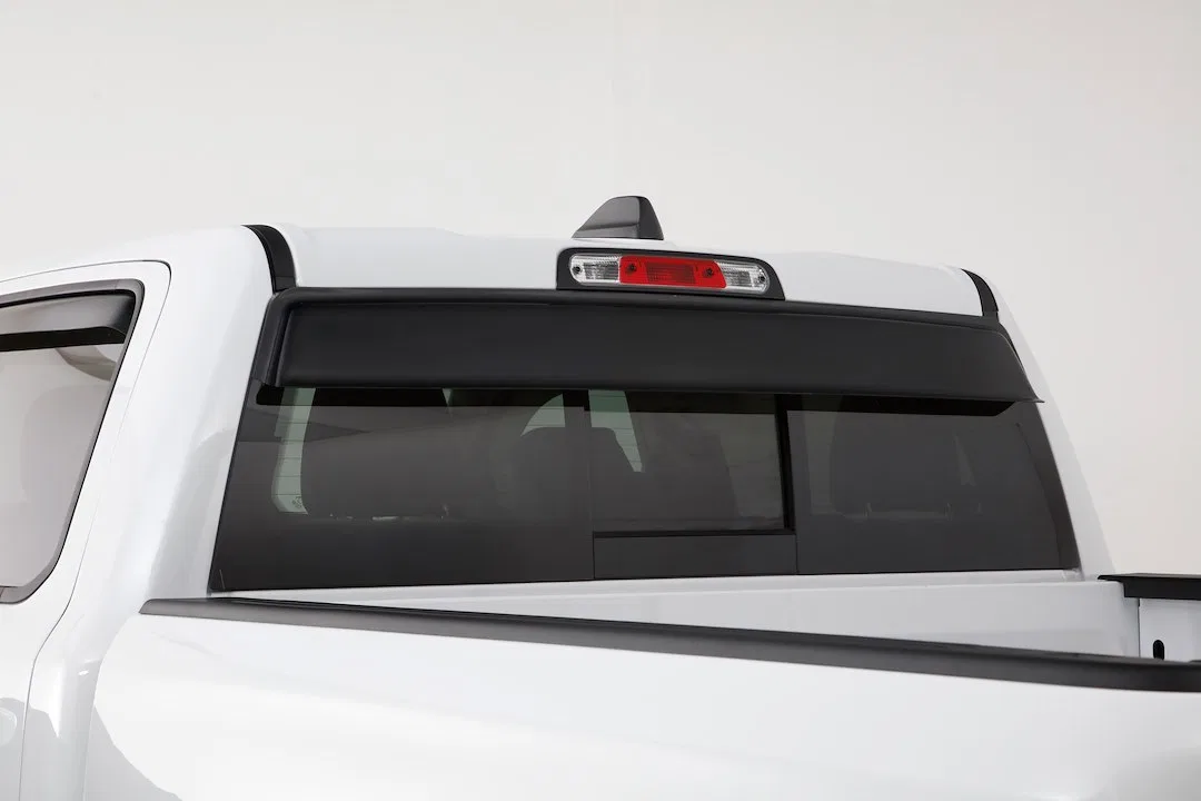 57112 – GT STYLING Rear Window Deflector, Smoke Acrylic With 3M Double Side Acrylic Tape